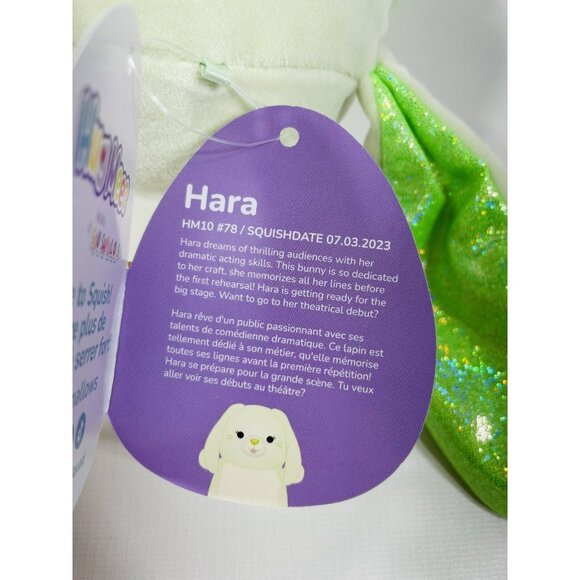 Squishmallows HugMees 10" Hara The Bunny Plush Stuffed Animal Green - Picture 6 of 8